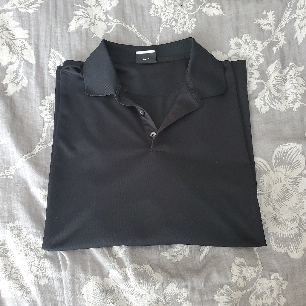 Nike Drifit Black Golf Polo Shirt Xl